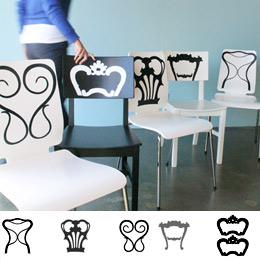 Sticker muraux Dos de chaises par Studio Habraken - Sticker muraux gants indits & officiels!