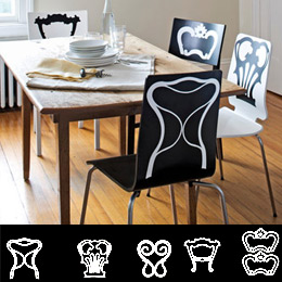 Sticker muraux Dos de chaises par Studio Habraken - Sticker muraux gants indits & officiels!