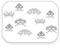 stickboutik.com - Stickers Mini Space Invaders (Petit mod�le) - REPOSITIONNABLES