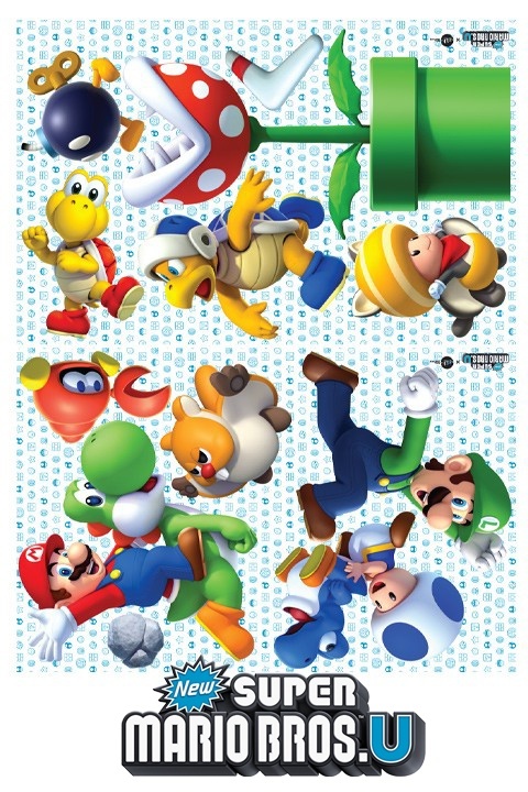 Stickers New Super Mario Bros. U: Mini Stickers d�co Super Mario Nintendo Officiels - 3/9